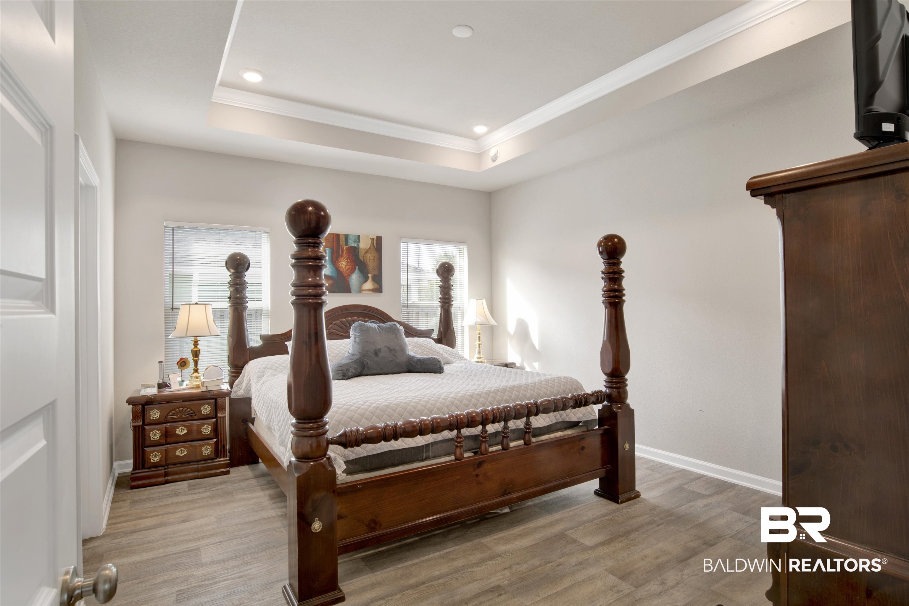 24101 Veranda Circle Elberta, AL 36530 - Photo 15 of 30 Bedroom with a raised ceiling and light wood-type flooring