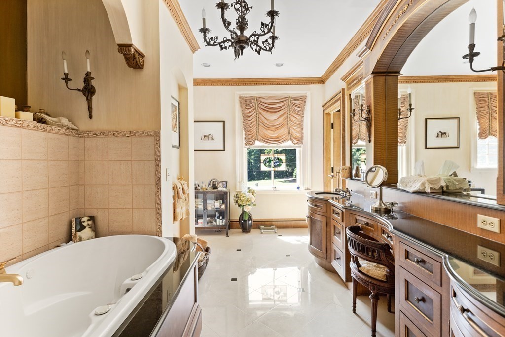 59 Walnut Road Wenham, MA 01984 - Photo 25 of 39 a spacious bathroom with a tub double sink window and mirror