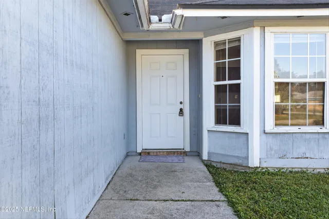 a view of front door of a house
