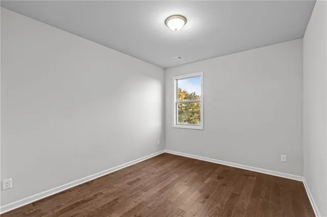 an empty room with a window