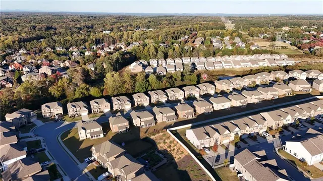 an aerial view of a city
