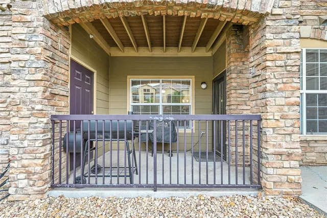 a view of a balcony with a window
