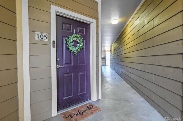 a view of front door of house