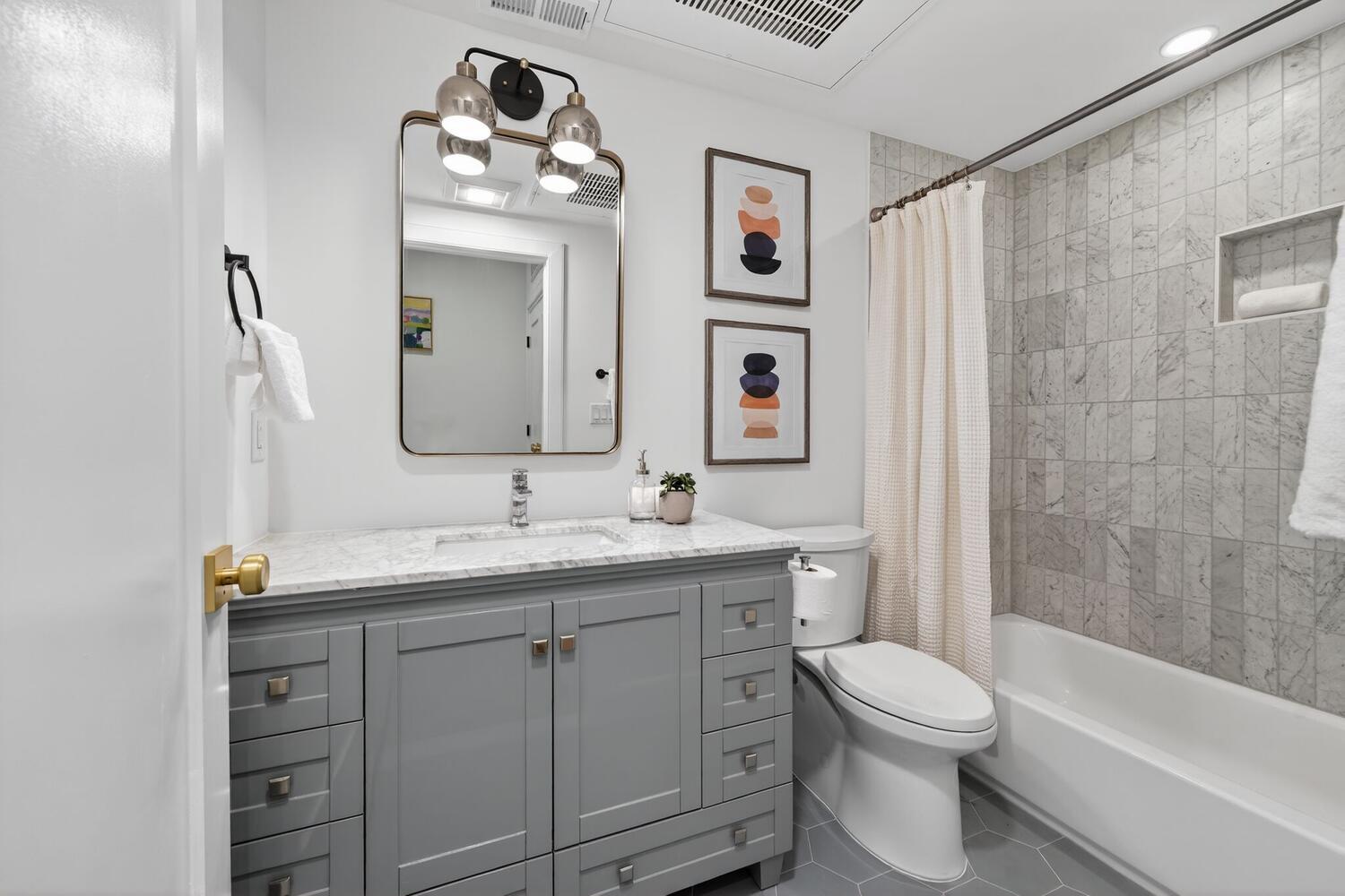 1313 11th Street Northwest, Unit 5 Washington, DC 20001 - Photo 14 of 30 Stunningly designed bath w/vanity storage
