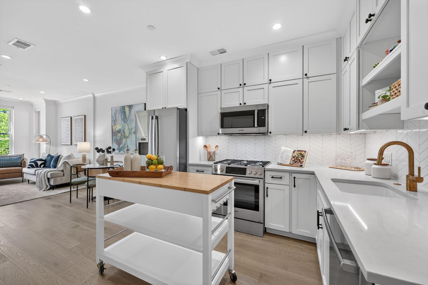 1313 11th Street Northwest, Unit 5 Washington, DC 20001 - Photo 3 of 30 Quartz countertops & designer backsplash