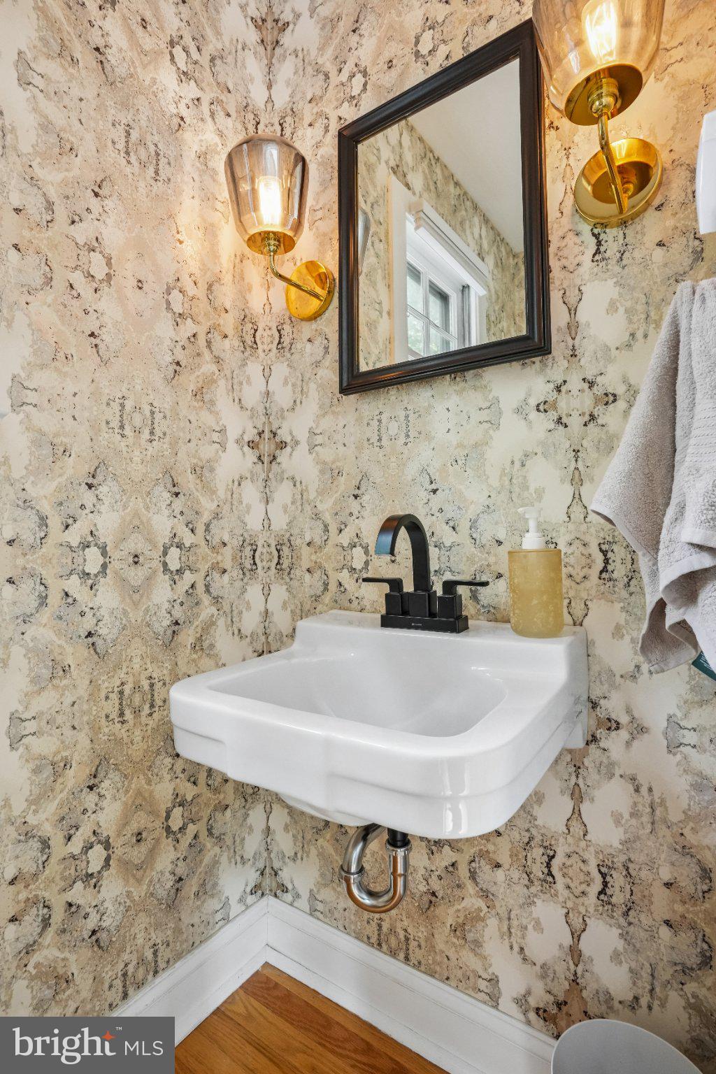 650 Maple Avenue Haddonfield, NJ 08033 - Photo 15 of 31 Chic half-bath with vintage flair.