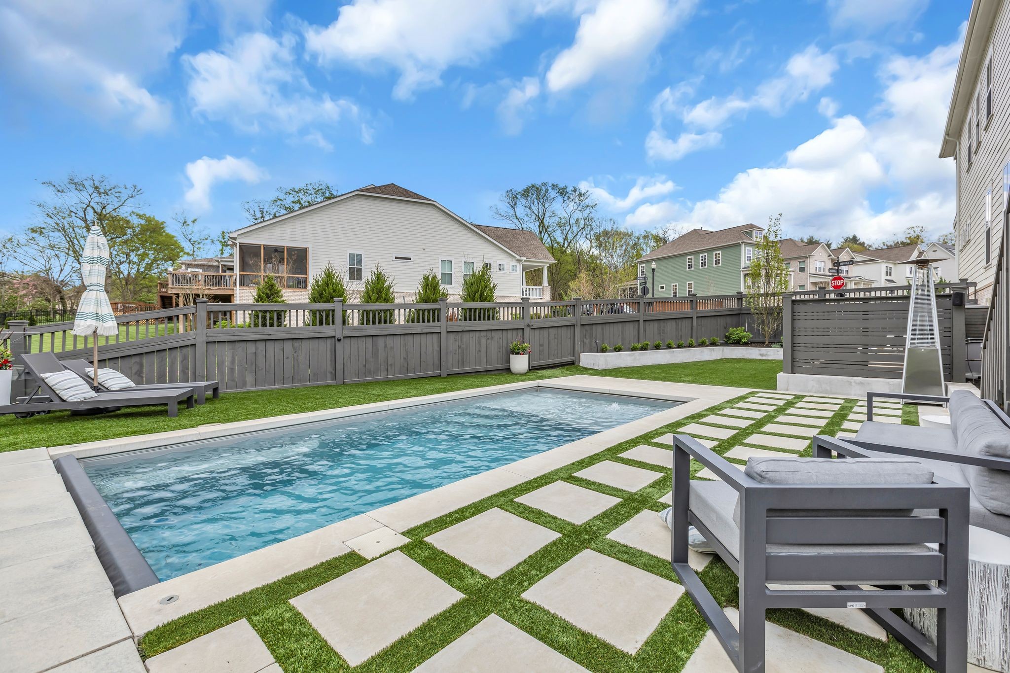400 Dewar Drive Franklin, TN 37064 - Photo 48 of 64 a view of a swimming pool with a terrace