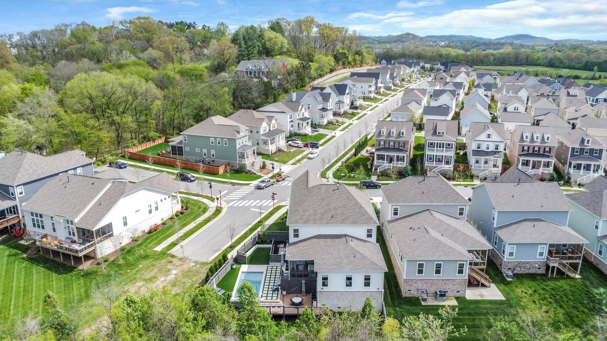 400 Dewar Drive Franklin, TN 37064 - Photo 61 of 64 an aerial view of residential houses with outdoor space and river