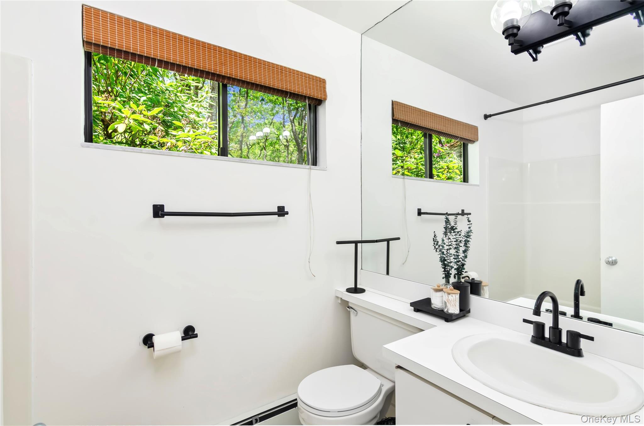 24 North Quarter Road Westhampton, NY 11977 - Photo 18 of 27 a bathroom with a toilet sink and mirror