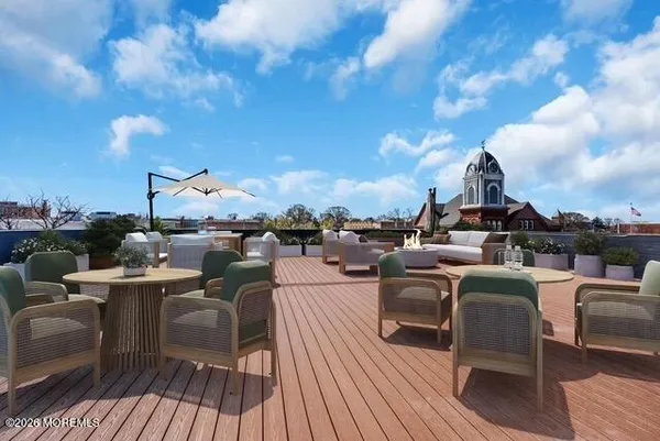 a terrace view with seating space