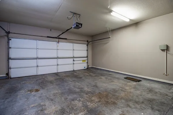 a view of a garage