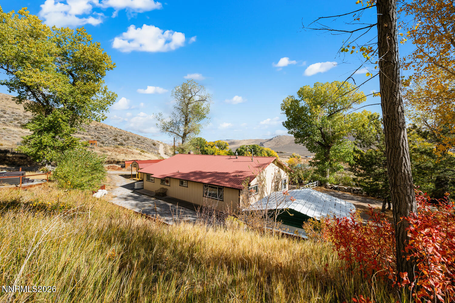 14005 North Red Rock Road Reno, NV 89508 - Photo 8 of 51 a backyard of a house with a yard and outdoor seating