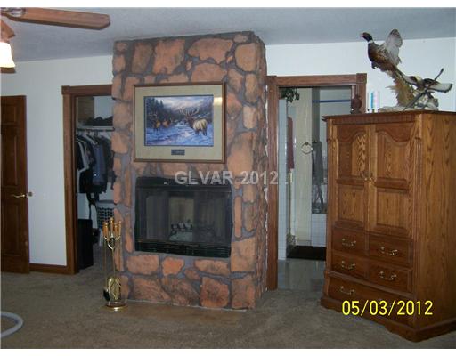 8820 Rancho Destino Road Las Vegas, NV 89123 - Photo 10 of 13 Master Bedroom. ROCK FIREPLACE IN MASTER BEDROOM, WALK - CLOSET