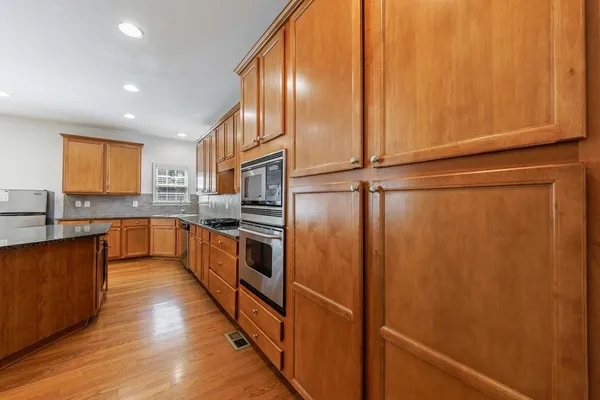 a view of a room that has a window in it