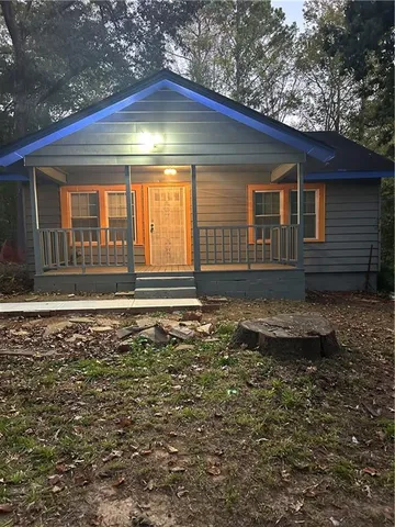 a front view of a house