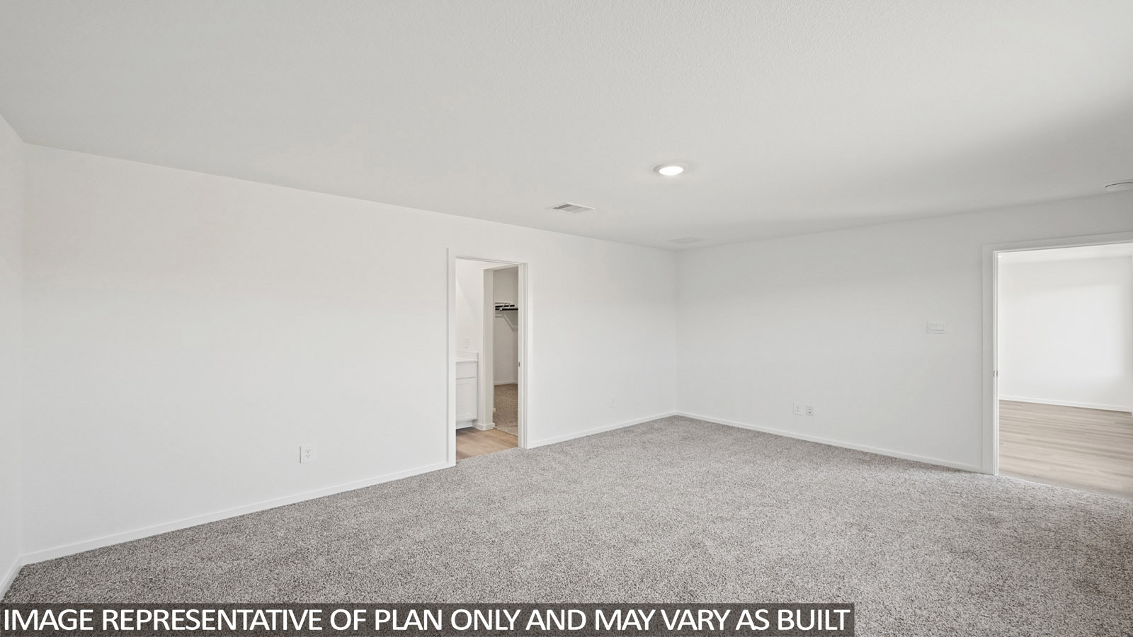 165 Baby Calf Roping Road Jarrell, TX 76537 - Photo 10 of 24 A spacious room offers comfortable carpet flooring and recessed lighting.