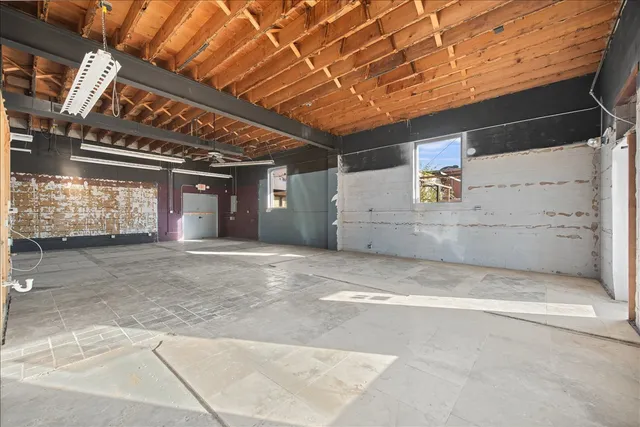 a view of room with garage