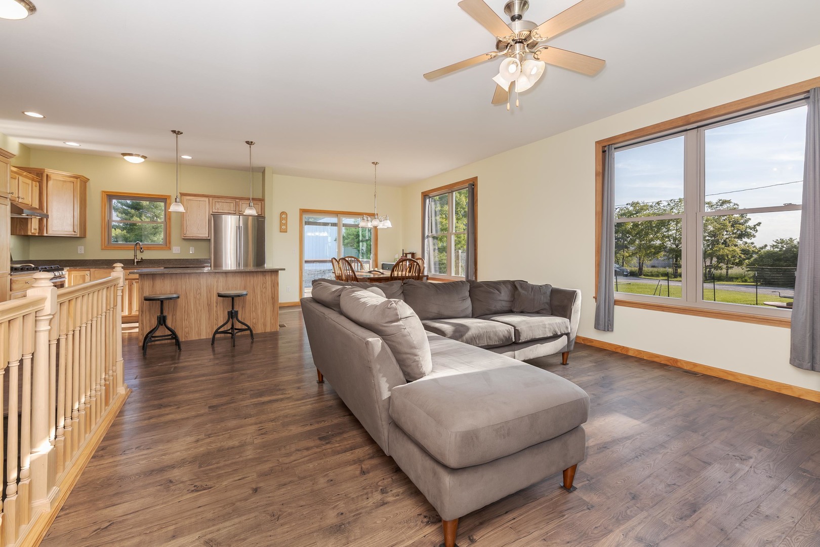 22037 East 2600 N Road Odell, IL 60460 - Photo 15 of 59 a living room with furniture and a large window