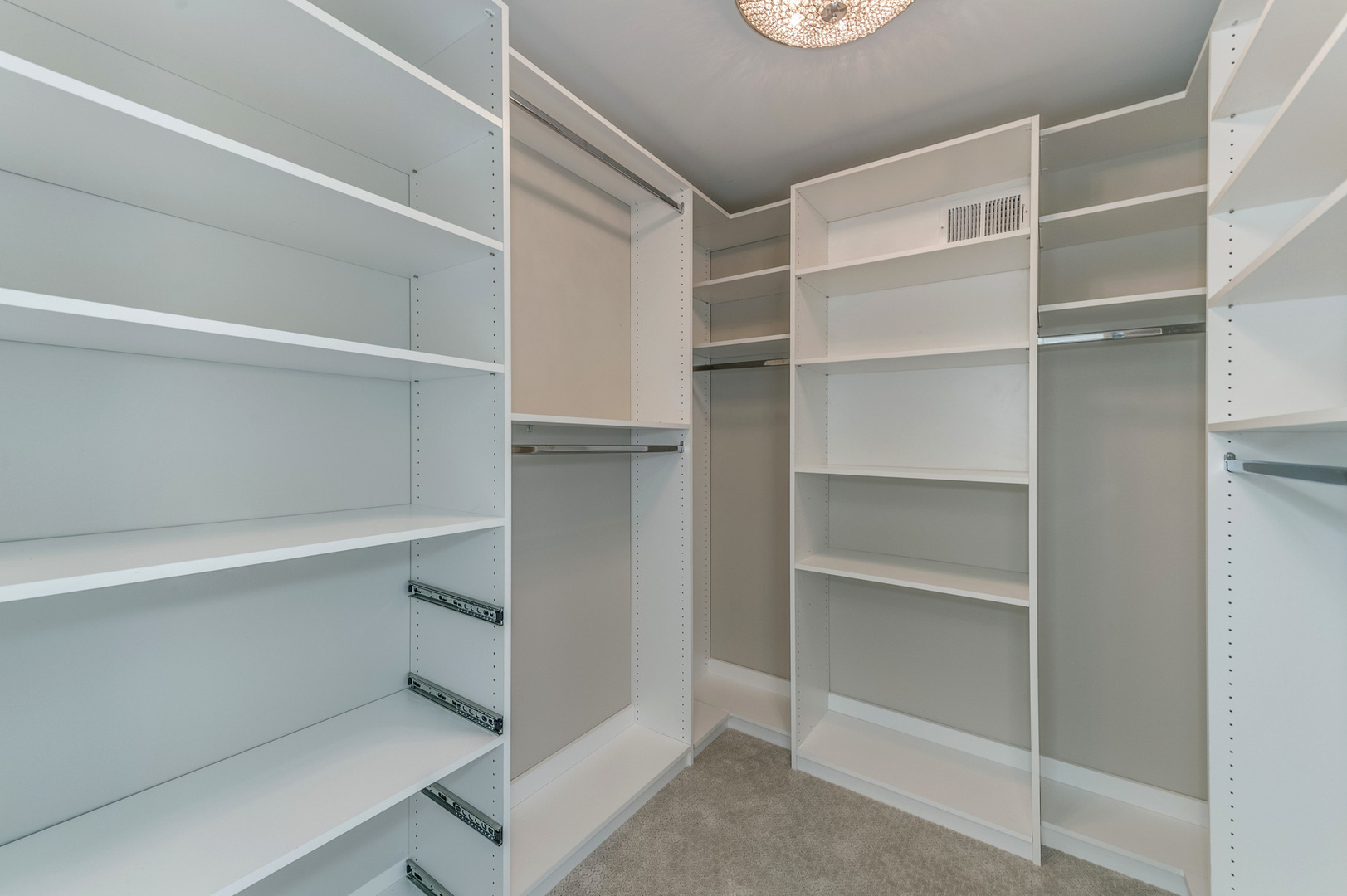 13101 Kettering Way Lemont, IL 60439 - Photo 28 of 36 a view of walk in closet with empty racks