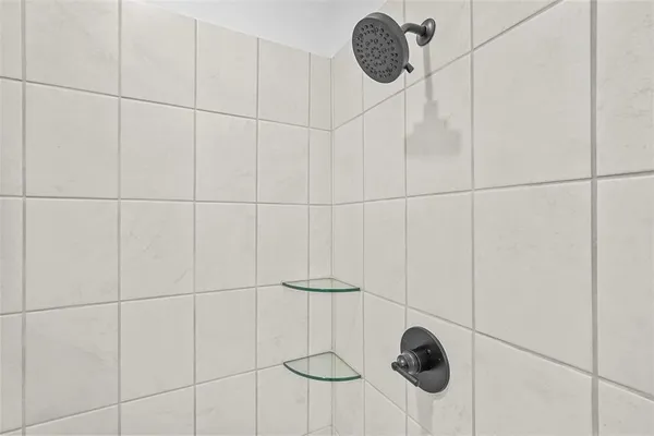a close view of shower