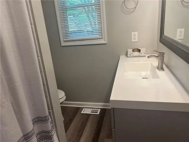 a bathroom with a sink and a toilet