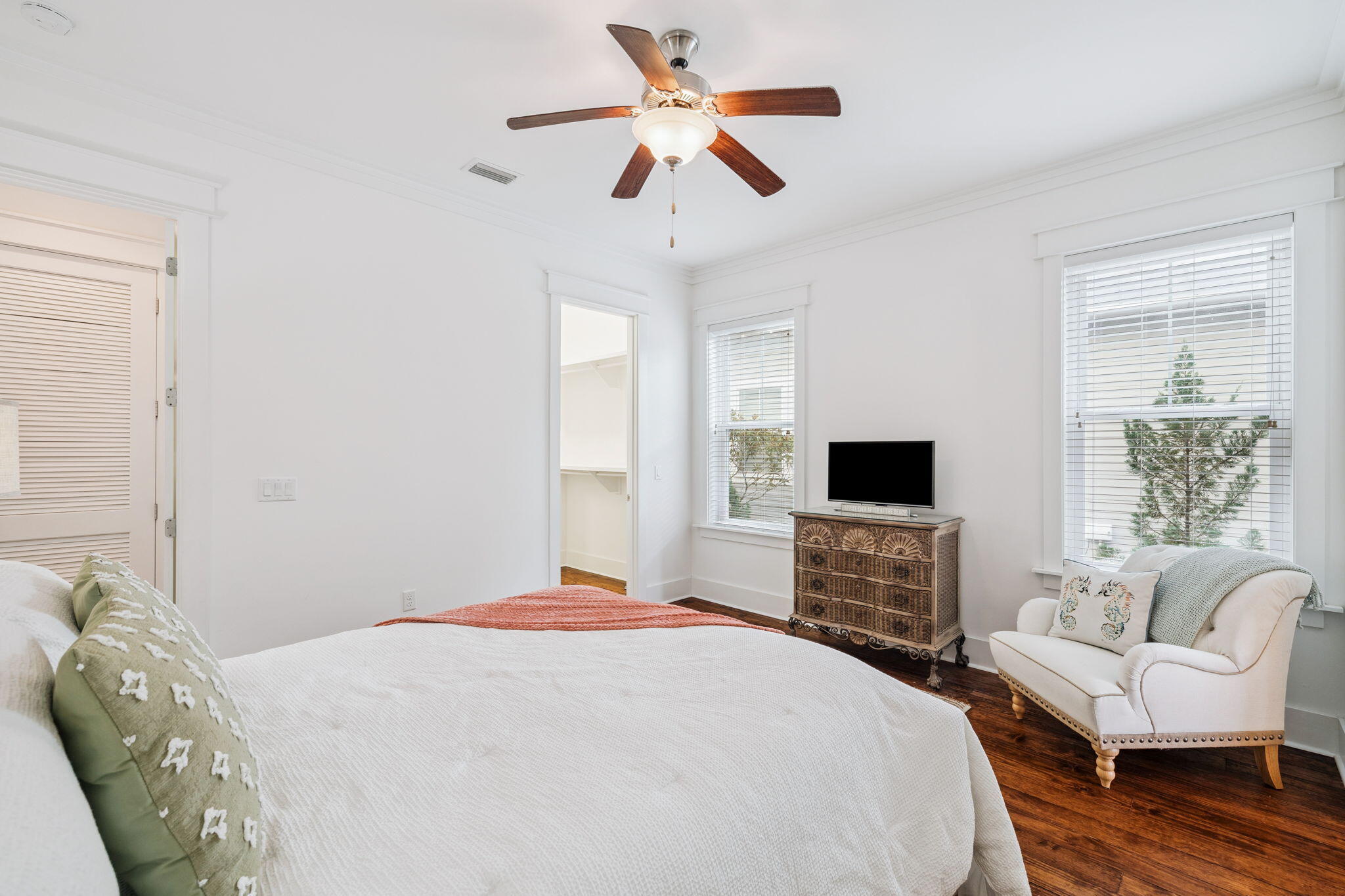 844 Sandgrass Boulevard Santa Rosa Beach, FL 32459 - Photo 26 of 74 a bedroom with a bed and a flat screen tv