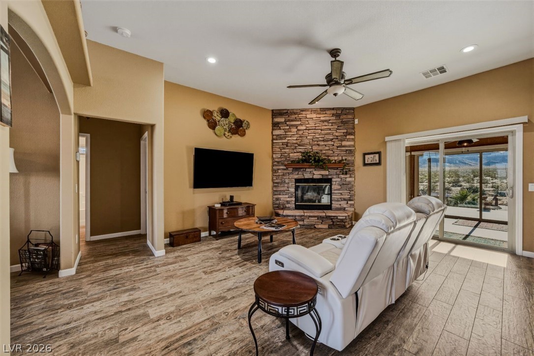 4892 Quail Run Road Pahrump, NV 89060 - Photo 23 of 90 Featuring wood burning fireplace