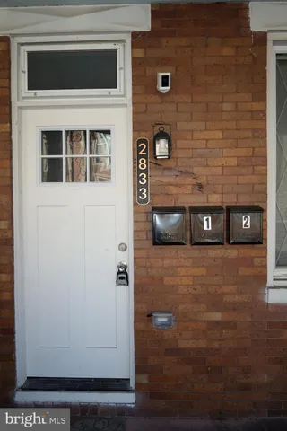 a view of a door of the house