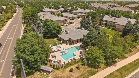 an aerial view of residential house with outdoor space