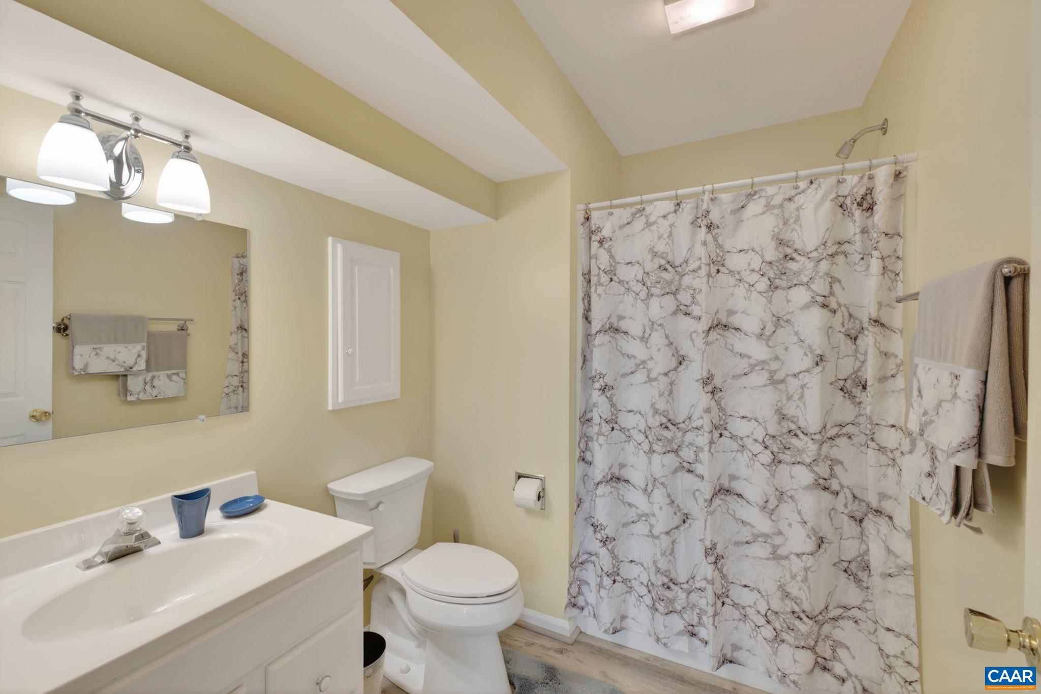 590 Mockingbird Way Charlottesville, VA 22901 - Photo 32 of 43 a bathroom with a sink a toilet and shower curtain