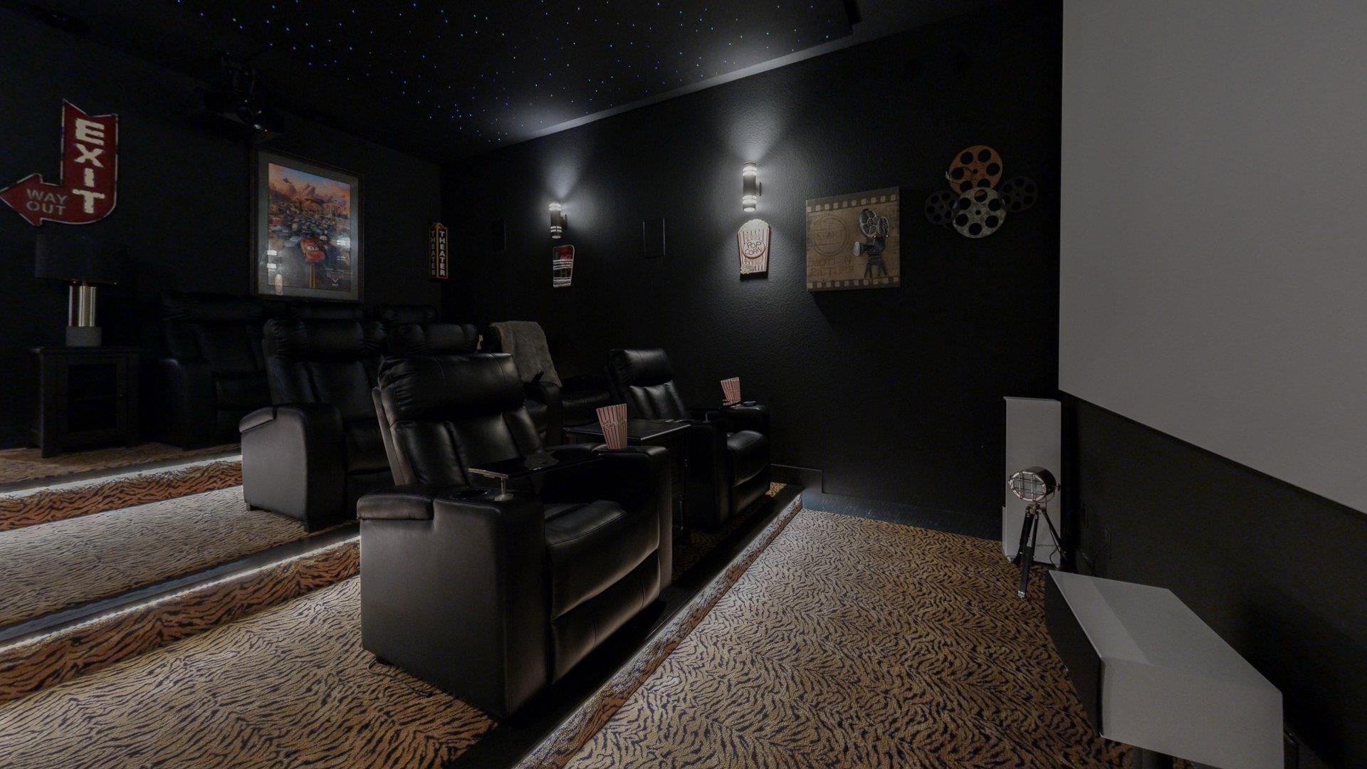 N1211 East Side Road Birchwood, WI 54817 - Photo 43 of 70 Cinema room featuring carpet flooring
