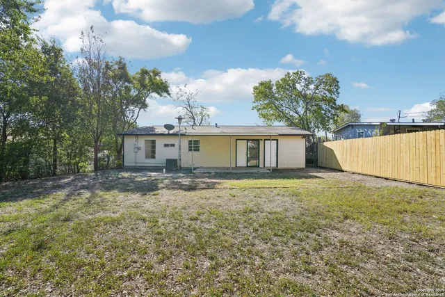 a backyard of a house