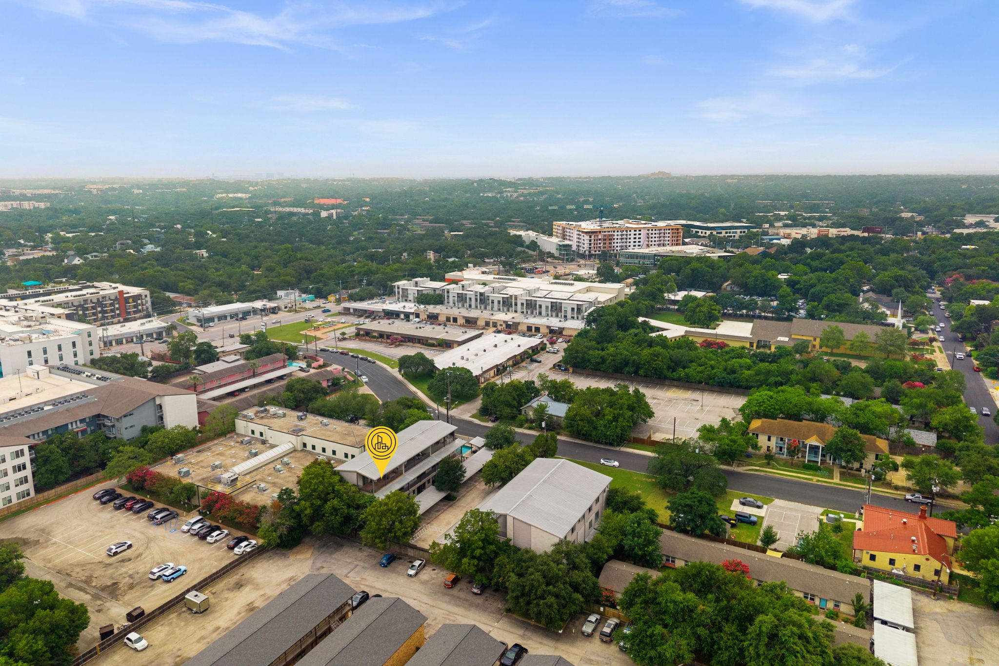 1504 Collier Street, Unit 7 Austin, TX 78704 - Photo 40 of 40 an aerial view of residential houses with outdoor space