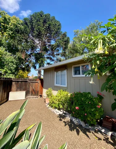 a view of a back yard of the house