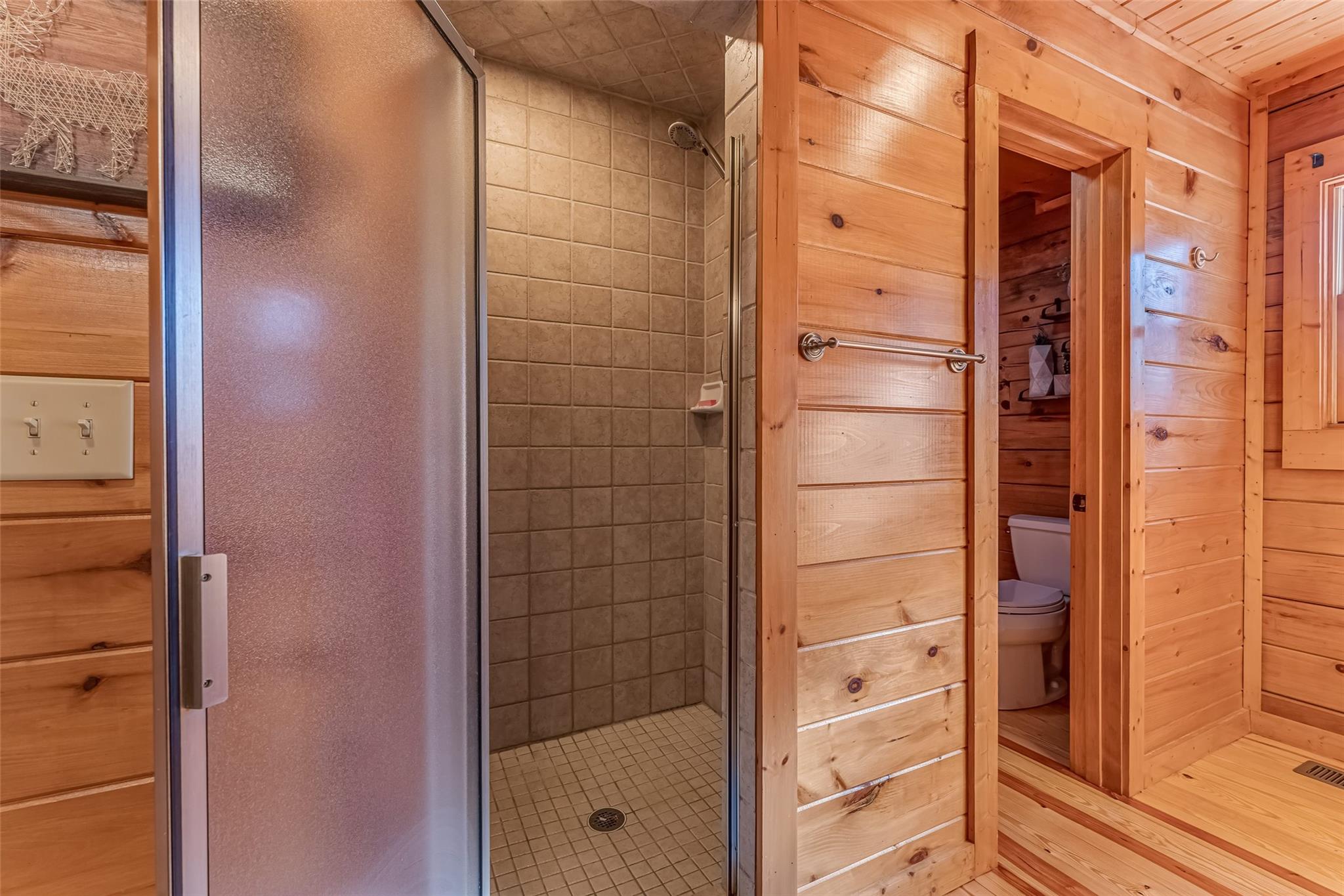 61 North Boundary Rd Mill Spring Mill Spring, NC 28756 - Photo 16 of 46 a bathroom with a shower