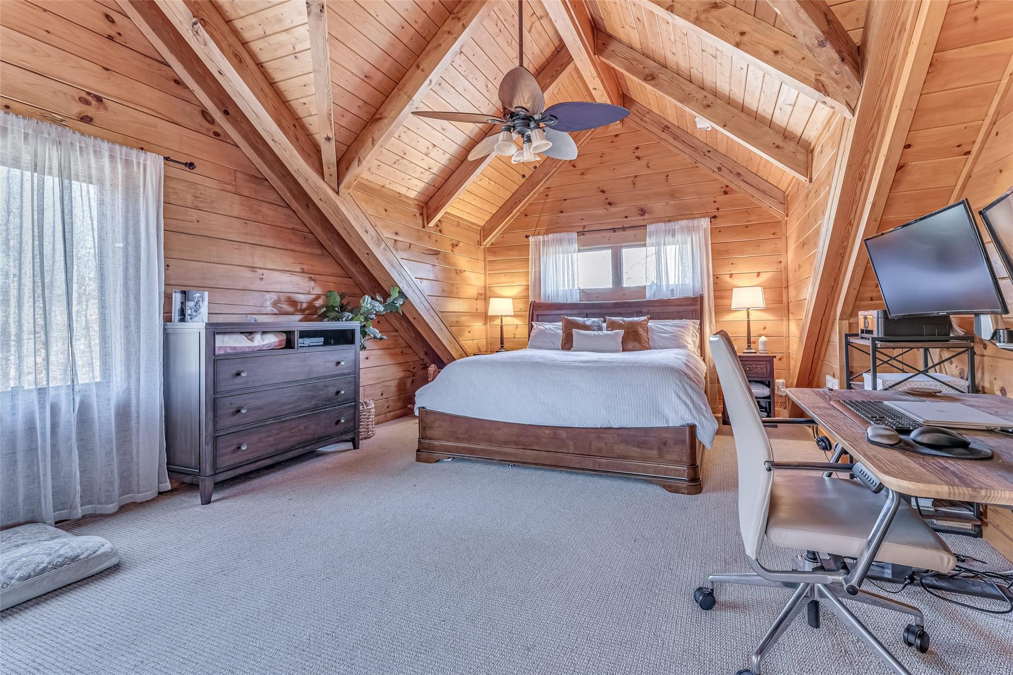 61 North Boundary Rd Mill Spring Mill Spring, NC 28756 - Photo 22 of 46 a bedroom with furniture and a window