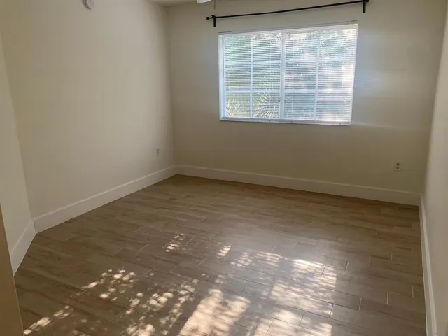an empty room with a window