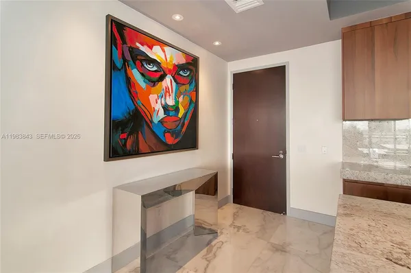 a view of painting on the wall