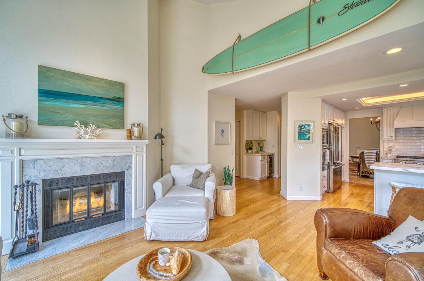 388 Greenbrier Road Half Moon Bay, CA 94019 - Photo 20 of 46 a living room with furniture and a fireplace
