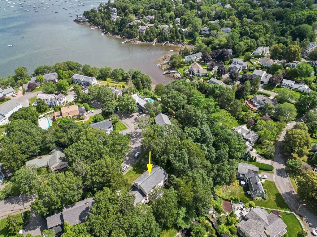 44 Crestwood Road Marblehead, MA 01945 - Photo 3 of 42 an aerial view of a house with a yard and lake view