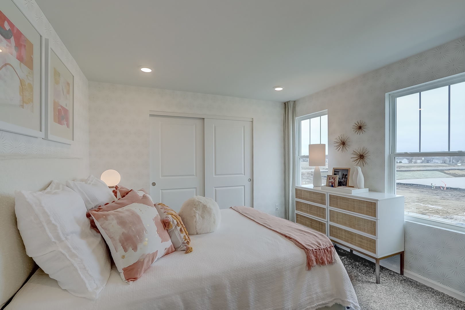 612 Endicott Road South Elgin, IL 60177 - Photo 28 of 30 a bedroom with a bed and a couch