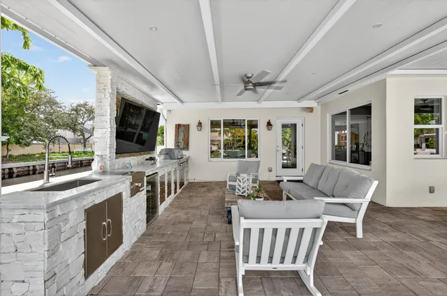 a view of a backyard with plants