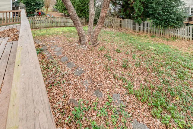 a view of a back yard of the house