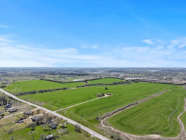 a view of a green field with clear sky