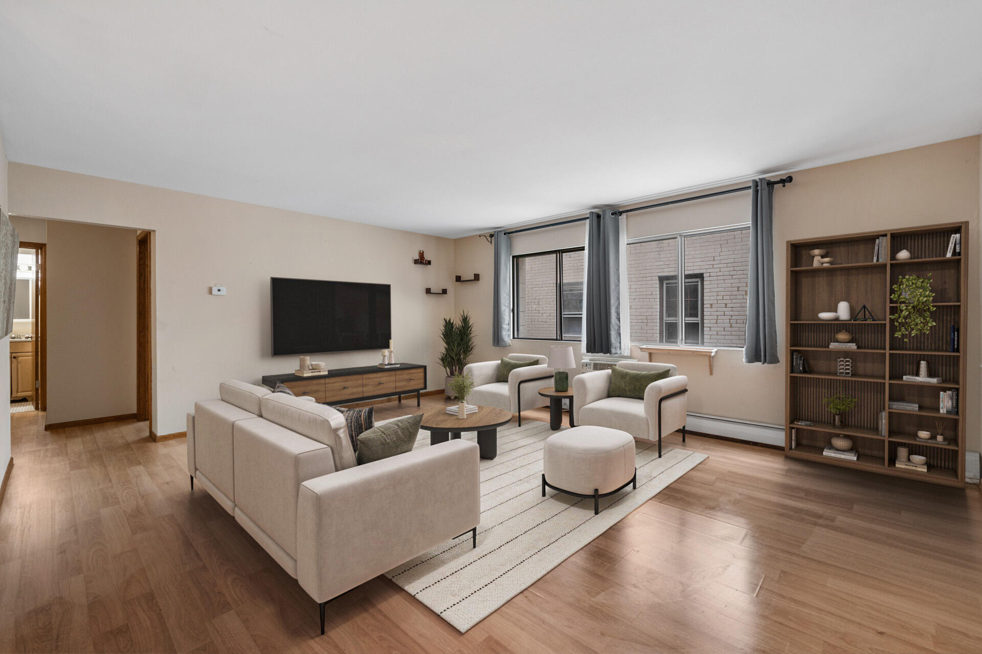 4434 North Oakland Avenue, Unit 206 Shorewood, WI 53211 - Photo 2 of 22 Virtually staged living room