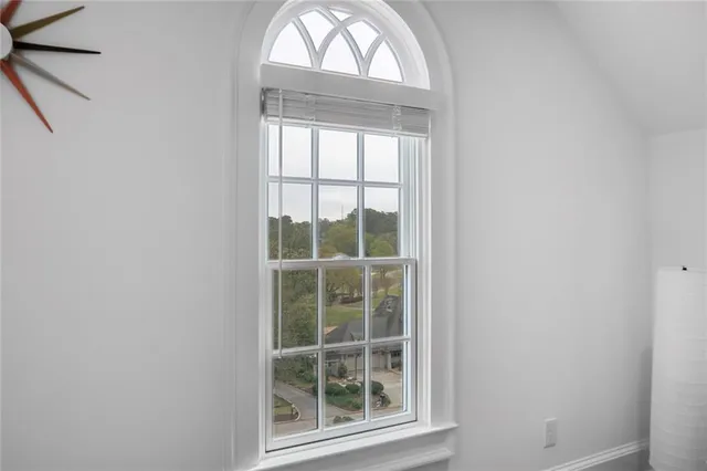 an outdoor view with a window