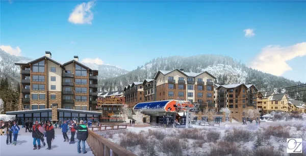 a outdoor space with lots of table and chairs