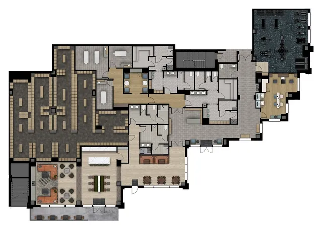 a view of a lake with a mountain in the background