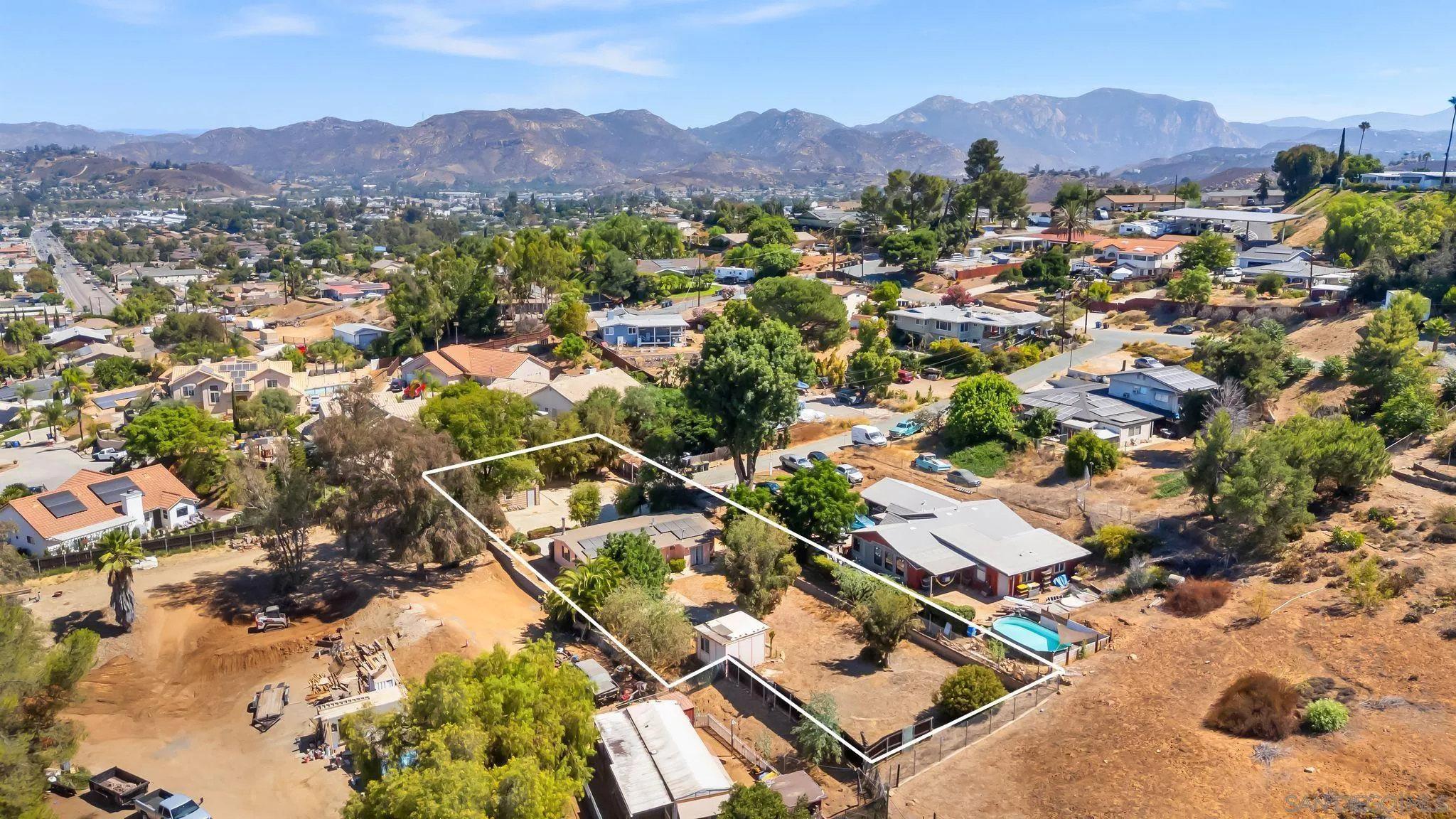 8968 Rocket Ridge Road Lakeside, CA 92040 - Photo 2 of 16 an aerial view of residential house with an outdoor space