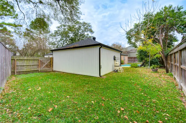 a house view with a garden space